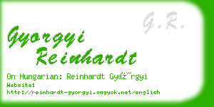 gyorgyi reinhardt business card